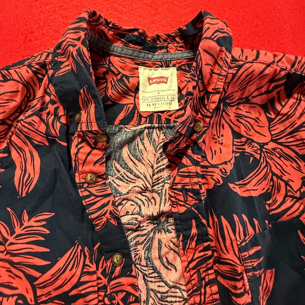 Levi's Red and Black Lightweight Shirt Jacket